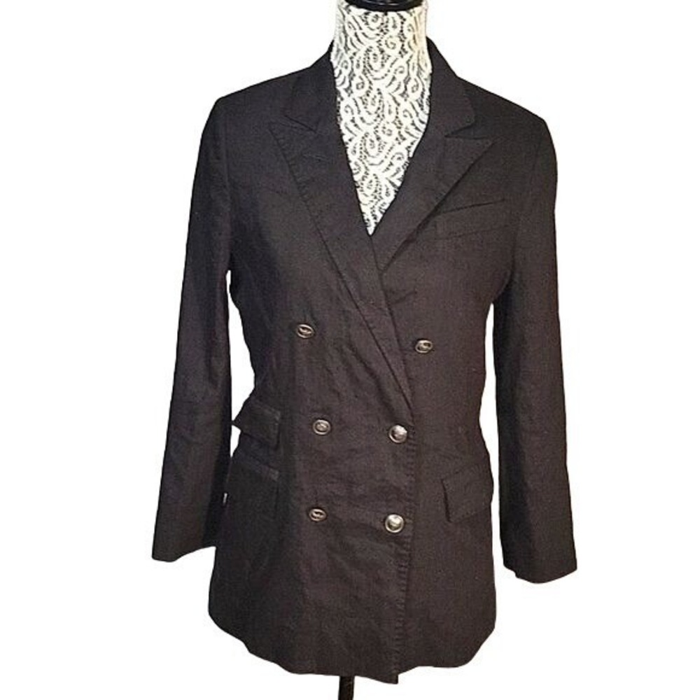 ANTONIO MELANI Women's Fitted Suit Jacket‎ Business Casual  Lined Blend 8 Black